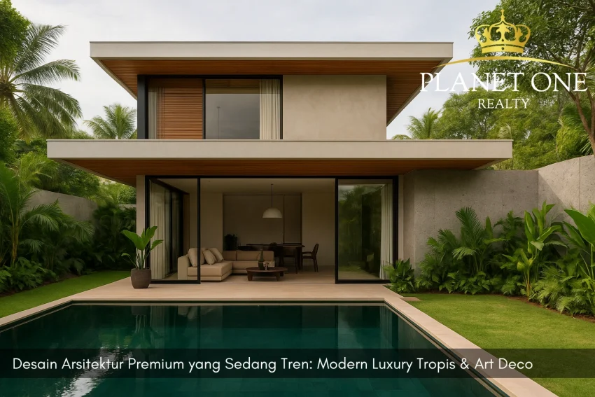 Desain Arsitektur Premium yang Sedang Tren: Minimalis Modern Luxury Tropis & Art Deco